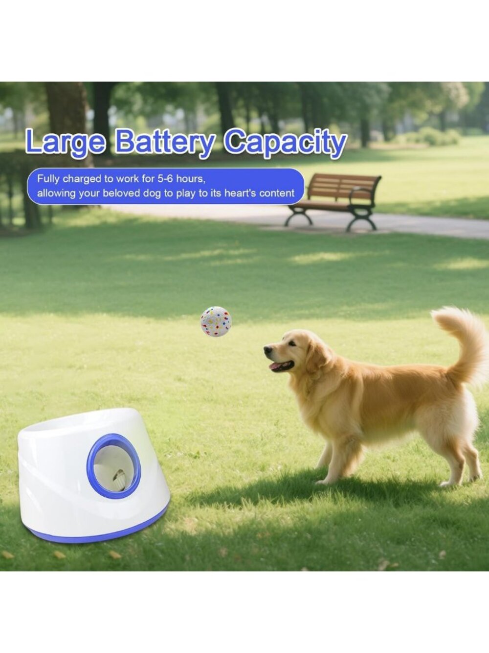 Automatic Dog Ball Launcher - Interactive Fetch Machine, 3 Distance Settings - Picture 5 of 7